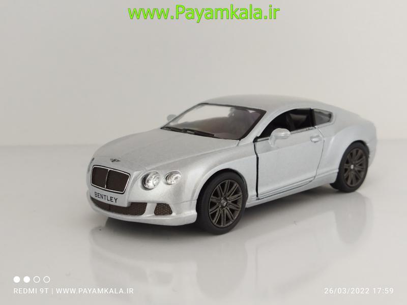 ماشین فلزی بنتلی (BENTLEY CONTINENTAL GTSPEED KINSMART) نقره ای